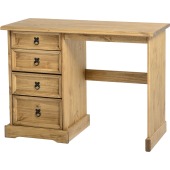 Corona 4 Drawer Dressing Table Distressed Waxed Pine